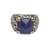 Gold-accented sapphire cocktail ring, 'Palatial Wonders' - Sapphire and Sterling Silver Cocktail Ring with Gold Accents