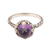 Gold accented amethyst cocktail ring, 'Crown of Bali' - Amethyst Sterling Silver Cocktail Ring with 18k Gold Accents