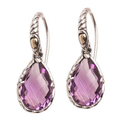 Balinese Amethyst and Sterling Silver Dangle Earrings - Ancient Majesty ...
