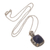 Gold accented sapphire pendant necklace, 'Majestic Eden' - Sapphire and Gold Accented Sterling Silver Pendant Necklace