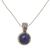 Sapphire pendant necklace, 'Palatial Promise' - Balinese Sapphire and Sterling Silver Pendant Necklace