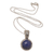 Sapphire pendant necklace, 'Palatial Promise' - Balinese Sapphire and Sterling Silver Pendant Necklace