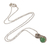 Gold accented jade pendant necklace, 'Blossoming Serenity' - Jade and Gold Accented Sterling Silver Pendant Necklace