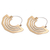 Pendientes de aro de latón - Aretes tipo argolla de latón Sunrise con ganchos para las orejas de plata esterlina