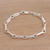 Sterling silver link bracelet, 'Unified' - Handmade Sterling Silver Link Bracelet from Bali