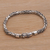 Sterling silver braided bracelet, 'Banded Krait' - Handmade Sterling Silver Braided Bracelet from Bali