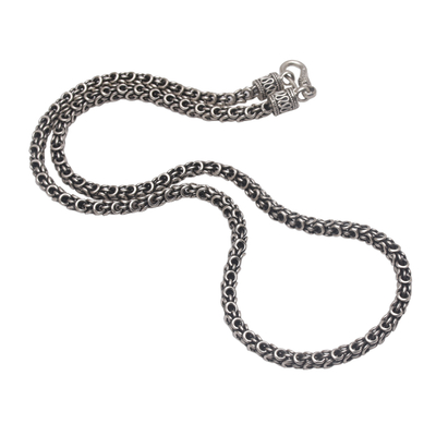 Herrenhalskette aus Sterlingsilber 'Sisik Charm' - Balinesische Herren-Halskette aus Sterlingsilber