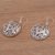 Sterling silver dangle earrings, 'Love Tangle' - Fair Trade 925 Sterling Silver Circular Dangle Earrings