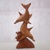 Wood sculpture, 'Dolphin Duo' - Handcrafted Suar Wood Dolphin Sculpture from Indonesia (image 2b) thumbail