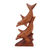 Wood sculpture, 'Wandering Dolphins' - Dolphin-Themed Suar Wood Sculpture from Indonesia thumbail