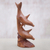 Wood sculpture, 'Wandering Dolphins' - Dolphin-Themed Suar Wood Sculpture from Indonesia (image 2b) thumbail