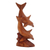 Wood sculpture, 'Wandering Dolphins' - Dolphin-Themed Suar Wood Sculpture from Indonesia (image 2d) thumbail