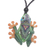 Polymer clay pendant necklace, 'Lithe Tree Frog' - Handcrafted Polymer Clay Tree Frog Necklace from Bali (image 2a) thumbail