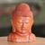 Wood statuette, 'Divine Buddha' - Hand Crafted Balinese Suar Wood Buddha Head Statuette (image 2) thumbail