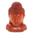 Wood statuette, 'Divine Buddha' - Hand Crafted Balinese Suar Wood Buddha Head Statuette thumbail
