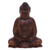 Wood statuette, 'Serenity Buddha' - Hand Crafted Balinese Suar Wood Buddha Meditation Statuette