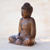Wood statuette, 'Serenity Buddha' - Hand Crafted Balinese Suar Wood Buddha Meditation Statuette (image 2b) thumbail