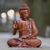 Wood statuette, 'Buddha Peace' - Hand Crafted Balinese Suar Wood Buddha Meditation Statuette (image 2) thumbail