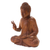 Wood statuette, 'Buddha Peace' - Hand Crafted Balinese Suar Wood Buddha Meditation Statuette (image 2b) thumbail