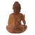 Wood statuette, 'Buddha Peace' - Hand Crafted Balinese Suar Wood Buddha Meditation Statuette (image 2d) thumbail