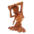 Wood statuette, 'Gadisku' - Hand Carved Suar Wood Woman Statuette from Bali