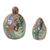 Wood statuette, 'Forest Spirits' (pair) - Pair of Hand Carved Wood Abstract Forest Guardian Statuettes (image 2d) thumbail