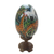 Wood egg statuette, 'Jungle Beauty' - Hand Carved and Painted Jungle Scene Egg Statuette and Stand (image 2c) thumbail
