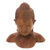 Wood statuette, 'Serenity of Buddha' - Hand Carved Suar Wood Buddha's Head Statuette from Bali (image 2a) thumbail