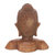Wood statuette, 'Serenity of Buddha' - Hand Carved Suar Wood Buddha's Head Statuette from Bali (image 2e) thumbail