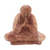 Wood statuette, 'Meditative' - Handcrafted Balinese Suar Wood Meditating Buddha Statuette (image 2a) thumbail