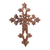 Wood wall cross, 'Faith Blooms' - Hand-Carved Floral Suar Wood Wall Cross from Bali (image 2a) thumbail