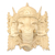 Holzmaske - Handgeschnitzte glücksverheißende Lord Ganesha-Maske aus Krokodilholz