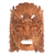 Wood mask, 'Barong Sai' - Artisan Handmade Acacia Wood Mask Indonesian Barong Sai