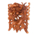 Wood mask, 'Watchful Barong' - Hand-Carved Acacia Wood Wall Mask of Barong from Bali