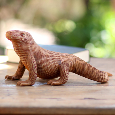 Wood sculpture, Komodo Dragon