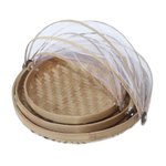 Ate grass and bamboo baskets, 'Dainty Weave' (set of 3) - Three Handwoven Ate Grass and Bamboo Baskets from Indonesia