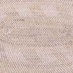 Ate grass and bamboo decorative table mat, 'Sunlight Weave' - Handwoven Oval Ate Grass and Bamboo Decorative Table Mat