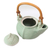 Teekanne aus Keramik - Handgefertigte grüne Keramik-Teekanne mit Froschmotiv