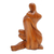 Wood sculpture, 'Mom's Love Never Ends' - Hand-Carved Romantic Suar Wood Sculpture from Bali