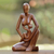 Wood sculpture, 'Mother's Care' - Hand Carved Mother and Child Suar Wood Sculpture from Bali (image 2) thumbail