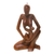 Wood sculpture, 'Mother's Care' - Hand Carved Mother and Child Suar Wood Sculpture from Bali thumbail
