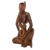 Wood sculpture, 'Mother's Care' - Hand Carved Mother and Child Suar Wood Sculpture from Bali (image 2d) thumbail