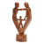 Wood sculpture, 'Our Blessing' - Hand-Carved Parents and Child Blessing Suar Wood Statuette (image 2c) thumbail