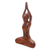 Wood sculpture, 'To the Sky' - Hand Carved Yoga Sitting Pose Suar Wood Sculpture (image 2c) thumbail