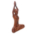 Wood sculpture, 'To the Sky' - Hand Carved Yoga Sitting Pose Suar Wood Sculpture (image 2d) thumbail