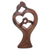 Wood statuette, 'Lovable' - Hand Carved Romantic Suar Wood Statuette from Bali (image 2a) thumbail