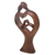 Wood statuette, 'Lovable' - Hand Carved Romantic Suar Wood Statuette from Bali (image 2c) thumbail