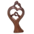 Wood statuette, 'Lovable' - Hand Carved Romantic Suar Wood Statuette from Bali (image 2d) thumbail