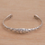 Sterling silver cuff bracelet, 'Stronger Together' - Patterned Sterling Silver Cuff Bracelet from Bali (image 2) thumbail