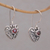Garnet dangle earrings, 'Marry Me' - Heart-Shaped Garnet Dangle Earrings from Bali (image 2b) thumbail